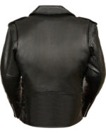 Men's Classic Side Lace Police Style Motorcycle Jacket - Image 2