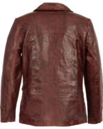 Men's Leather Car Coat Jacket - Image 2