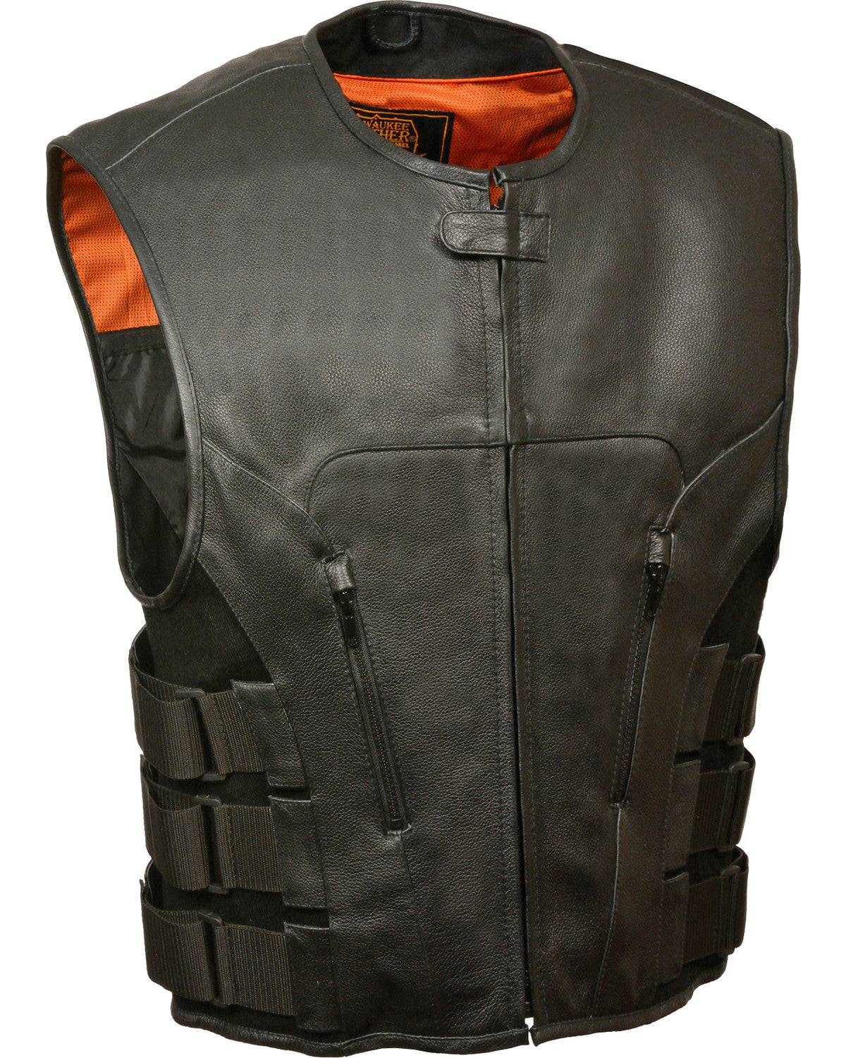Biker-Leather-Jacket2_d0fc3196-cf5e-4bc5-8dba-032c928ec273.jpg Style Zipper Front Vest - Image 1