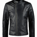 Tony Stark Black Biker Riding Leather Jacket
