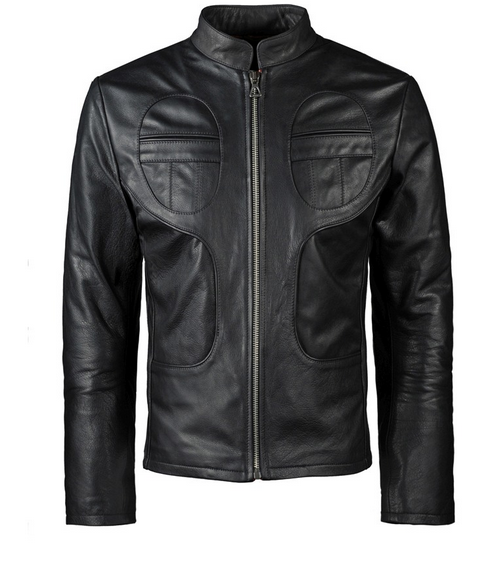 BikerLeatherJacket1_3e22c218-73d3-431d-b194-e23751cc49b7.png Men's Black Biker Leather Jacket - Image 1