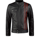 Mens Vintage Black Biker Leather Jacket
