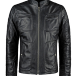Men's Black Biker Leather Jacket