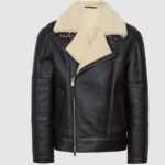 Black Shearling Aviator Jacket