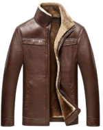 Brown Fur Leather Jacket