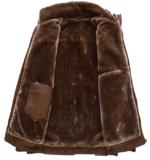 Brown Fur Leather Jacket - Image 3