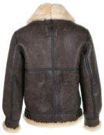 Classic B-3 Sheepskin Leather Bomber Jacket - Image 2