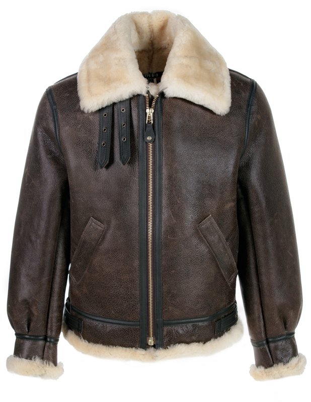 ClassicB-3SheepskinLeatherBomberJacket.jpg Classic B-3 Sheepskin Leather Bomber Jacket - Image 1