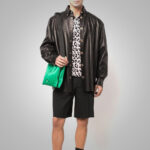 Custom Full Sleeves Black Leather Shirt - Image 3