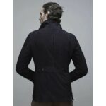 Men's Chocolate Medium Blue Shirt Jeans Style Leather Suede Bomber Jacket - Image 3