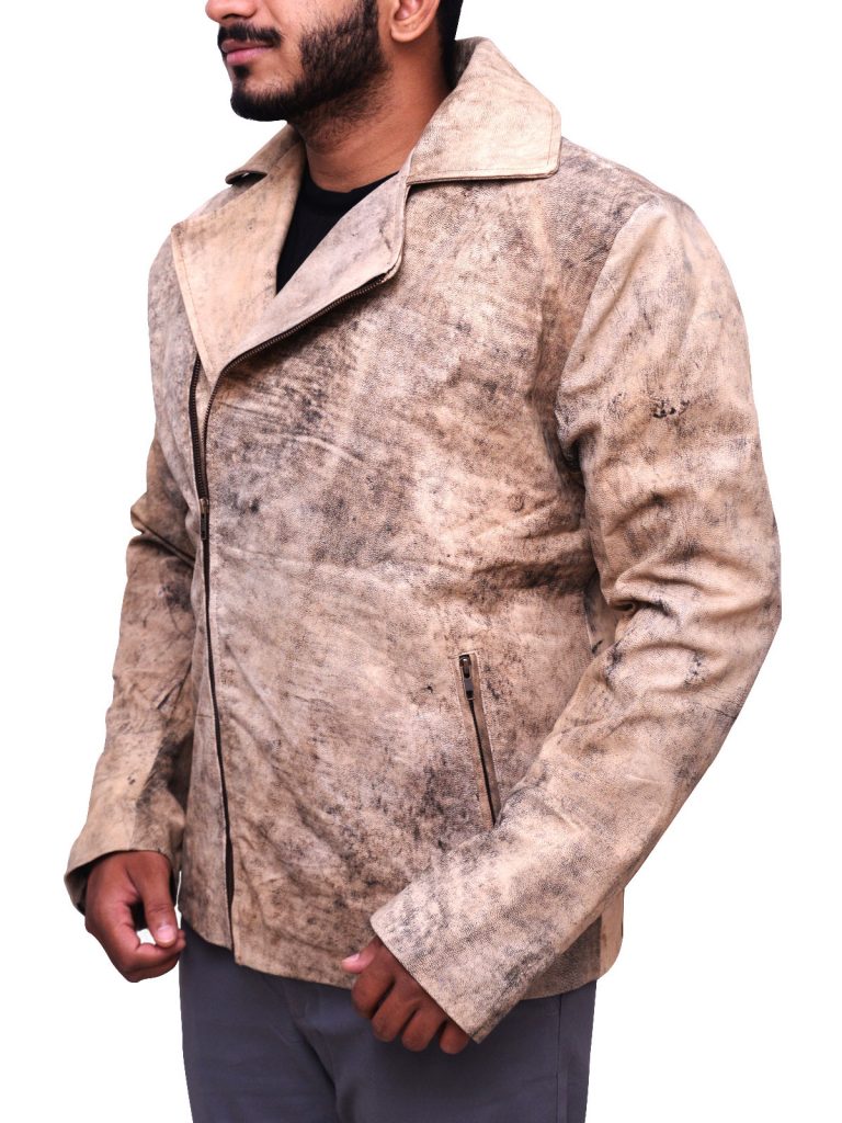 Escape-From-LA-Brown-Jacket-1.jpg Men Distressed Brown Biker Jacket - Image 1