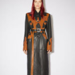 Fire Blaze Women's Leather Trench Coat