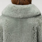 New Grey Womens Winter Shearling Short Fox Fur Jacket - Image 3