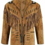 Handmade Men's Western Suede leather jacket