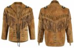 Handmade Men's Western Suede leather jacket - Image 3