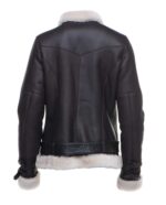 Jayne's Sheepskin Brown Biker Shearling Jacket - Image 3
