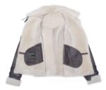 Jayne's Sheepskin Brown Biker Shearling Jacket - Image 4