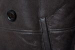 Jozef's 3/4 length brown shearling buttoned coat - Image 6
