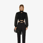 Women's Aviator Sheepskin Shearling Leather Bomber Jacket - Image 2