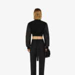 Women's Aviator Sheepskin Shearling Leather Bomber Jacket - Image 3