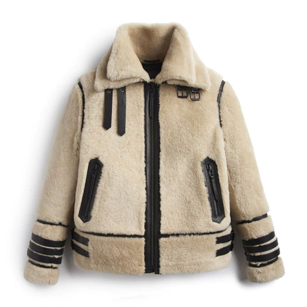 Leather-Jackets-1_a4d13925-04b5-479d-8a57-2cd50771daa7.jpg Off White Shearling Leather Jacket With Strips - Image 1