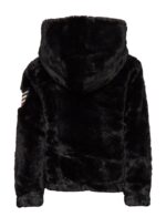 Malia Fur Black Leather Jacket - Image 3