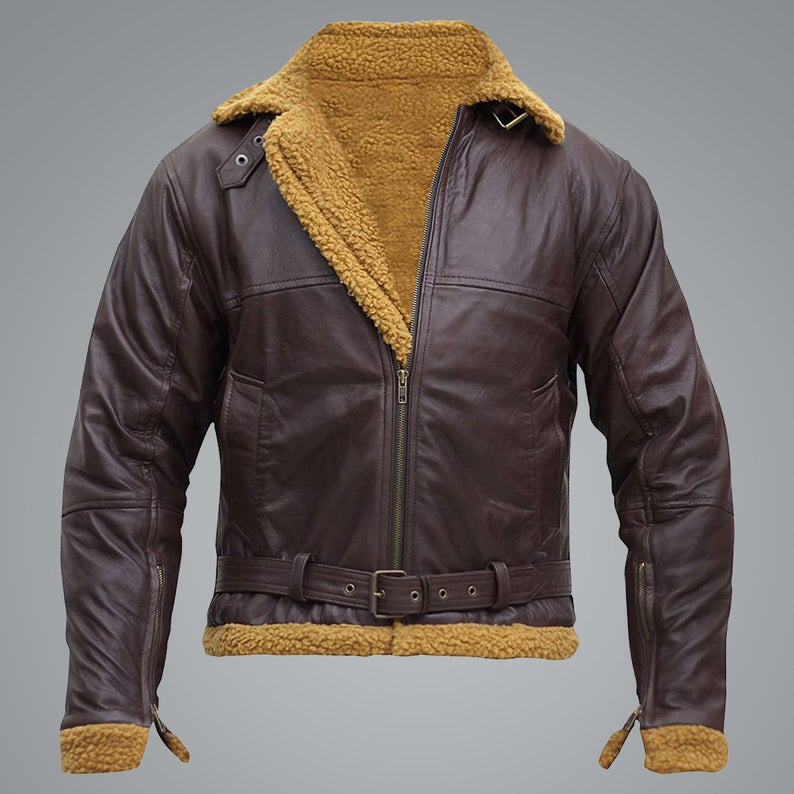 Men-B3-Flying-Aviator-Pilot-Shearling-Leather-Jacket.jpg Men B3 Flying Aviator Pilot Shearling Jacket - Image 1