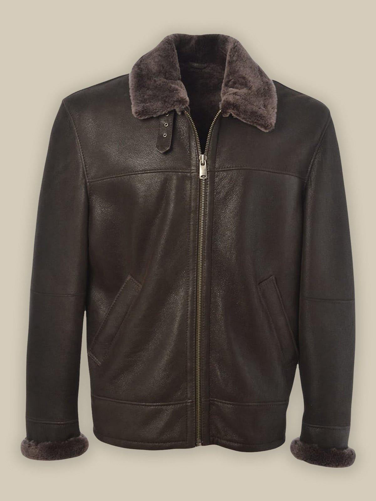 Men-Brown-Shearling-Bomber-Leather-Jacket.jpg Men Brown Shearling Bomber Leather Jacket - Image 1
