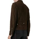 Men's Fringe Motorcycle Suede Cow Boy Brown Western Jacket - Image 2