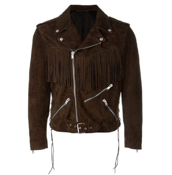 Men-Fringe-Motorcycle-Jacket-Men-ClothingMen-Cow-Boy-Brown-Western-Jacket.jpg Men's Fringe Motorcycle Suede Cow Boy Brown Western Jacket - Image 1
