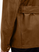 Men Brown Utility Leather Jacket - Image 3