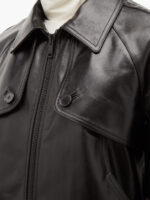 Men Classic Black Leather Jacket - Image 4
