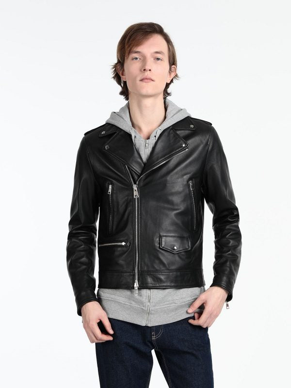 MenStylishBikerLeatherJacket.jpg Men Stylish Biker Leather Jacket - Image 1