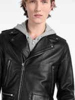 Men Stylish Biker Leather Jacket - Image 2