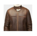 Men’s Aviator Sheepskin Shearling Leather Jacket - Image 3