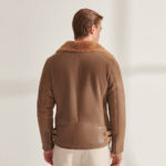 Men's B3 RAF Flying Airforce Shearling Aviator Jacket - Image 2