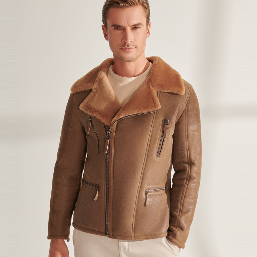 Men_sB3RAFShearlingAviatorJacket2_173d41b1-e661-4708-b62a-35d0b57d454c.jpg Men's B3 RAF Flying Airforce Shearling Aviator Jacket - Image 1