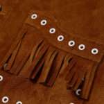 Men's Brown Suede Leather Cowboy Jacket with Fringes - Image 2