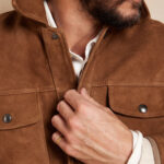 Men's Brown Suede Leather Cowboy Western Jacket - Image 4