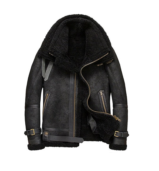 Men_sFlightAviatorB3Jacket.jpg Men’s Flight B3 Aviator Shearling Bomber Jacket - Image 1