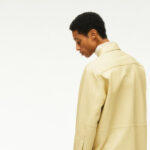 Men's Off White Full Sleeves Normal Fit Leather Shirt - Image 3