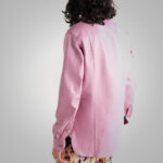 Men's Pink Skinny Leather Shirt - Image 3