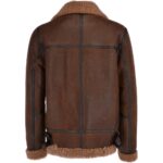 Men's B3 Aviator Sheepskin Shearling Bomber Leather Jacket - Image 3