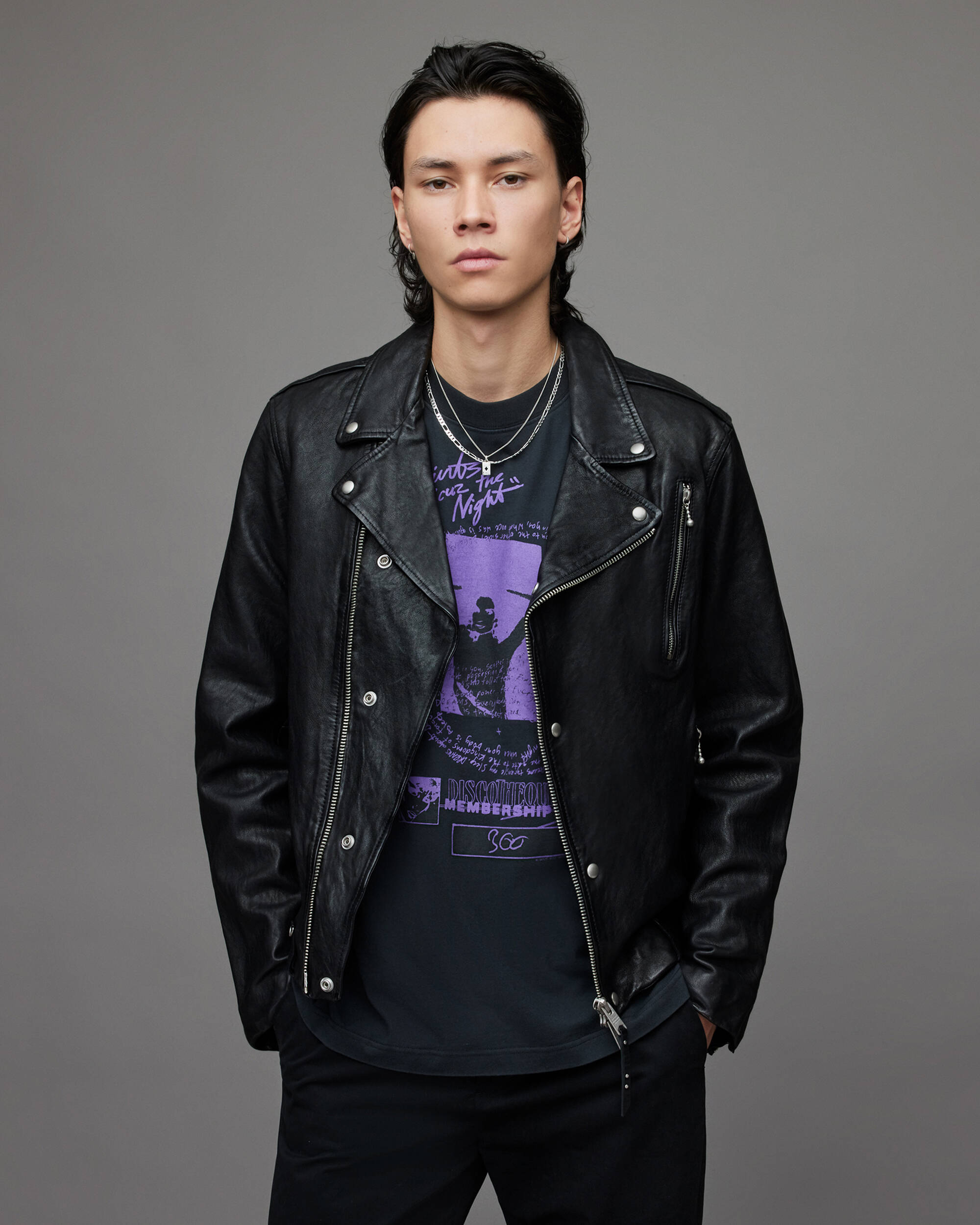 Mens-Leather-Vintage-Biker-Jacket-In-Black-a.jpg Men's Leather Vintage Biker Jacket In Black - Image 1