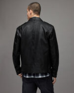 Men's Moto Leather Jacket In Black - Image 3