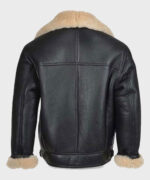 Mens B3 Black Shearling Leather Jacket - Image 2