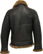 Mens Winter Aviator B3 Leather Jacket With Fur - Image 2