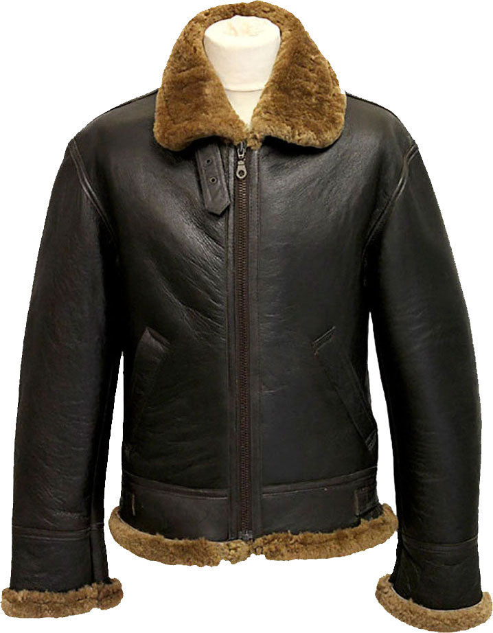 Mens-Winter-Aviator-B3-Leather-Jacket-with-Fur.jpg Mens Winter Aviator B3 Leather Jacket With Fur - Image 1