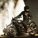 Mens Black Lambskin Leather Moto Riding Jacket - Image 4