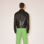 Mens Black Sheepskin Trucker Style Leather Jacket - Image 2